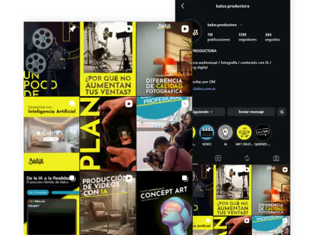 Feed de Instagram de Balux Productora